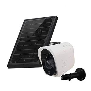 Caméra IP de sécurité sans fil solaire rechargeable alimentée par batterie avec panneau solaire, surveillance à domicile extérieure étanche HD 1080p avec Motiona