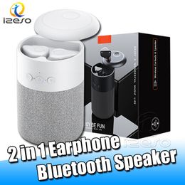 2 en 1 Bluetooth 5.1 B20 Écouteurs sans fil Mini haut-parleur Sport Tws Écouteurs mains libres Haut-parleur extérieur pour iPhone 13 12 Pro Max avec emballage de vente au détail izeso