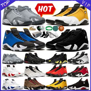 Avec la boîte 14 14s Chaussures de basket-ball pour hommes silex gris noir blanc raid laney light ginger bonby canne men designer womens baskets extérieur baskets sportives chaussures de tennis