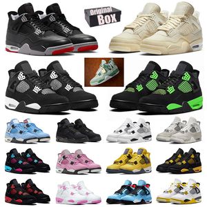 Avec Box Bred Reimagined Basketball Chaussures Femmes Hommes Formateurs Militaire Chat Noir Rose Oreo Blanc Thunder Vivid Soufre Ciment Baskets De Sport De Première Classe Dghate