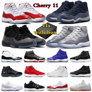 avec boîte Cherry 11 Chaussures de basket-ball 11S Hommes Femmes Baskets Midnight Navy Pure Violet Cool Grey Casquette et robe Bred Gym Red Jumpman 11 Entraîneurs athlétiques Sports