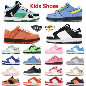 Avec Box Livraison Gratuite Designer Enfants Chaussures Panda Low Baskets Enfant Baskets Enfant Triple Manteau Rose Chunky Jarritos Chaussures Orange Jaune Noir Blanc Pandas Lows Chaussure