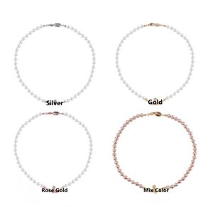 Collar de perlas con cuentas de cristal a la moda, collar de cadena hasta la clavícula, gargantilla barroca para mujer, regalo de joyas de fiesta con caja