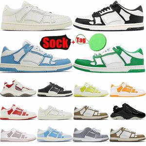 Skel Top Low Designer Chaussures Pour Hommes Femmes Os Plat Blanc Triple Noir Gris Brouillard Gym Rouge Rose Plat De Luxe Designers Baskets En Cuir Plateforme Baskets