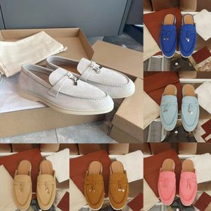Con la caja de mocasines zapatos de vestir diseñador sandalias de zapatillas casuales zapatillas para hombres loafer loafer plano de cuero de gamuza oxfords mascas de verano sleakers 35-45