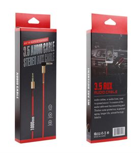 avec package de boîte Universal 90 degrés 3,5 mm Auxiliaire O Cables Cable Aux Slim et Soft pour les haut-parleurs iPhone Coffre Mp3 4 PC Home Car4029134