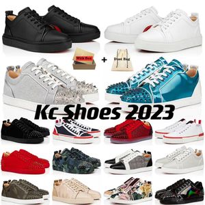 Con caja Fondos rojos Zapatos casuales para hombre Zapatillas de deporte de moda para mujer Zapatos de diseñador Bajo Negro Corte blanco Cuero Splike tripler Zapatillas de deporte de lujo vintage