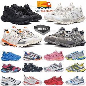 Designer Track 3 3.0 Triple Blanc Noir Baskets Vert Rose Bleu Foncé Gris Beige Plateforme Imprimée Cuir Nylon Hommes Femmes Runner Tracks 3 avec Boîte