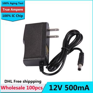 Avec IC Chip AC DC Alimentation 12V 500mA Adaptateur 12V Chargeur Adaptateur 100pcs DHL