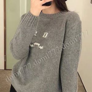 Pull tricoté à col rond pour femmes, avec lettre et Logo, à la mode