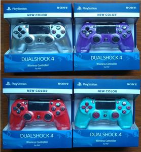 Con un nuevo paquete minorista de color 18 CCOLORS PS4 Wireless Bluetooth Controller Shock 4 GamePad para Sony PS4 Joystick2790010