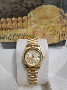 Avec boîte d'origine dorée Hot Seller Femmes Montre Lady Taille 26mm Date Fille Verre Saphir Montre-Bracelet 2813 Mouvement Automatique Mouvement Mécanique montres 99