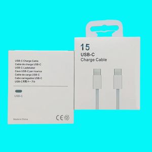 Avec Retail Box 1M 60W Câbles PD pour iPhone 15 Pro Max Charge rapide 1M 3ft USB C pour taper C Câble tressé