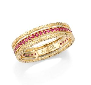 Con piedras laterales de lujo barroco ruby sapphire diamond 18k sólido real genuino genuino anillos Au750 para mujeres Gemstone vintage de lujo J2494548