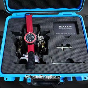 Avec une boîte de valise Watch pour hommes DIW Factory 40mm 116610 Diw en cuir Bandes Blaken Black Pvd Case Watches Cal.3135 Mouvement Automatique Mentiage de bracelets pour la carte de bracelet