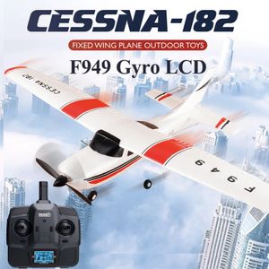 WLtoys 24G F949 LCD Version RC avion 182 3D6G 3Ch avion à voilure fixe Drone extérieur RTF avec Gyroscope et cadeau de nuit 231229