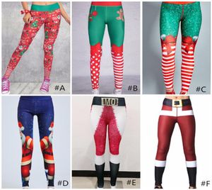 Mujer Navidad 3D Impreso Polainas de dibujos animados Chica Apretado Flaco Polainas elásticas Fitness Pantalones de Navidad Deportes Pantalones de yoga Pantalones218s3336690