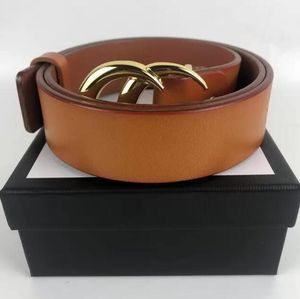 Mujer diseñadora Brown Unisex Unisex Letter Genuine Leather Big Hebilla The New Listing Ceinture de Luxe Homme Belly Golden Belt Beling Belts