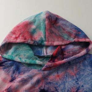 Mujer Tie-Dye Traje de buceo Cambiar Bata de toalla de toalla de baño con capucha para toalla de baño con capucha de secado Toalla de surf de natación