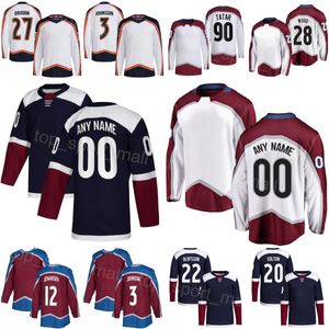 Mujer Hombre joven Hockey 20 Ross Colton Jerseys 12 Ryan Johansen 90 Tomas Tatar 28 Miles Wood 27 Jonathan Drouin 3 Jack Johnson 22 Fredrik Olofsson 29 Nathan MacKinnon