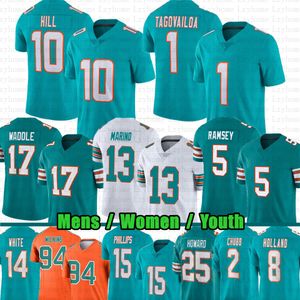 Tyreek Hill Tua Tagovailoa Football Jersey Jaylen Waddle Jalen Ramsey Dan Marino Jalen Ramsey Bradley Chubb Jevon Holland Devon Achane Phillips Braxton Berrios