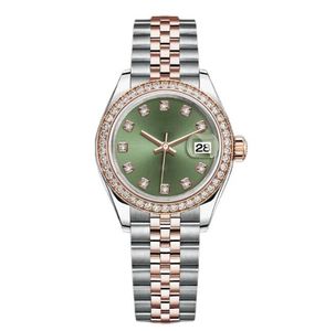 Femmes 28mm 31mm 36mmdesigner diamant montres femmes automatique or rose date montres haute qualité 316L montres