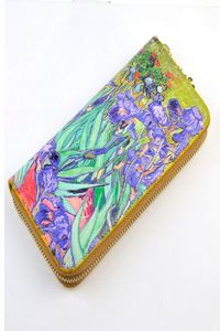 Femmes Cuir artificiel Zip autour du portefeuille Van Gogh Masterpiece 3D Paindre d'huile Purse Sac d'embrayage de téléphone portable Carte de crédit Carte de crédit8247422