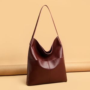 Bolso de mujer 100% de piel de vaca de gran capacidad, bolso de hombro para mujer, bolso cruzado para mujer, bolso de cuero de lujo