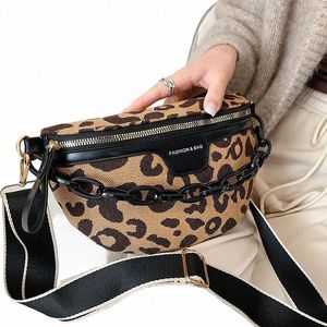 Bolsa de mujeres Vacati Vacati Bolsas de cofre de leopardos Patrón de la cremallera Bolsas de cintura de la cremallera Half Mo Luxury Women Fanny Pack n8cg#