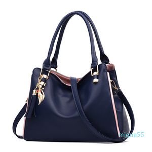 Bolsos De Mujer Bolsos Carteras Bolso Bandolera De Cuero Bolsos De Hombro Messenger Tote Bag Monedero Azul Profundo