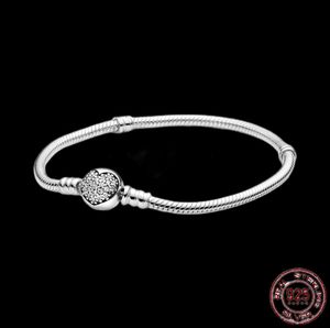 Pulseras de mujeres 925 STERLING SILLE STORM CZ Pulsera de cadena de diamantes P Beads Beads Fine Jewelry Gift with Original Box3562178