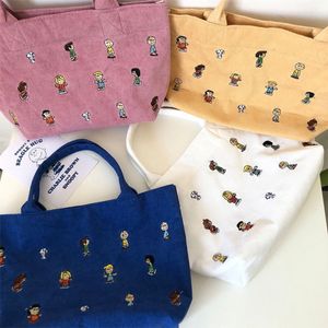 Bolso de hombro de lona para mujer, bolsas para compras diarias con bordado de París, bolsa de libros para estudiantes, bolsos de tela de algodón, bolso para niñas