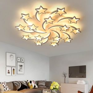Lampes suspendues LED lustre étoiles modernes pour salon chambre à coucher télécommande/APP support modèle de lustre de conception à la maison