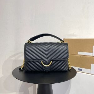 Bolsos de diseñador para mujer, bolso de amor, icono clásico, puff para mujer, mango de campana de chevron, bolsos simples, bolsos de hombro para axilas de lujo