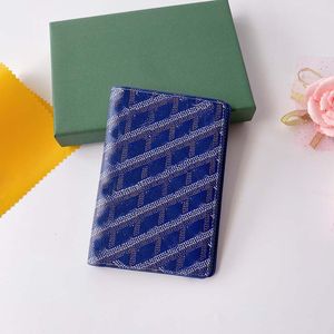 Diseñador de mujer Titulares de tarjetas Hombres Pasaporte Funda de protección de pasaporte de alta calidad Bolsa de lona impermeable Fundas ID 8 Color con caja