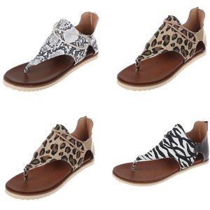 Chinelos de grife femininos Sandália Sexy Girl Leopard Zebra Snake Skin Slipper Sandal Luxury Beach Party Dress Shoes Big Size EU35-43