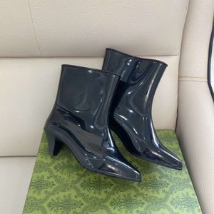 Botas de diseño Botas de goma con punta en el tobillo, parte superior impermeable sin puños con caja 510