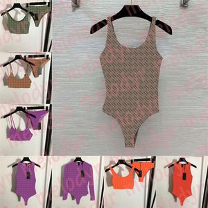 Designer Swimwear Textile One Piece Womens SweetSuit Bikini Fashion Lettre imprimé Track de baignade réversible