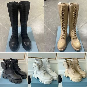 Hommes Femmes Rois Boot Monolith Booties Nylon Boot Martin Bootie Designer Chaussure en cuir véritable Inspiré militaire Bottes de combat Bottes de moto Punk