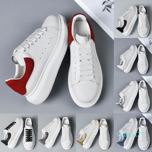 Zapatos de vestir para mujer Top Cuero de alta calidad Blanco Rojo Zapatillas de deporte casuales Plataforma Fondos Diseñadores Mocasines para hombre Moda al aire libre 25163