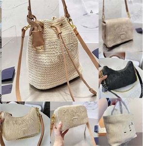 Bolsas de paja de mujer bolsas de hombro de nylon bolsos de cadena Hobos Diseñador Crossbody Lady Totes con bolsa de polvo