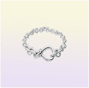 Mujeres Fashion Chunky Infinity Knot Chain Bracelets 925 Sterling Silver Femme Joyas Fit Beads Luxury Diseño Charm Pulsera Dama con Box6591789