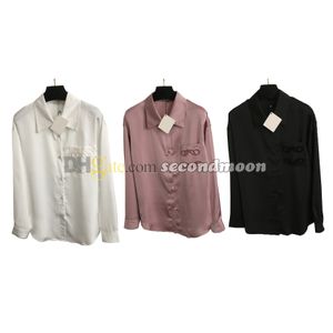 Blusas formales para mujer, camiseta bordada de diseñador, camisas de negocios de primavera y verano, blusas de manga larga