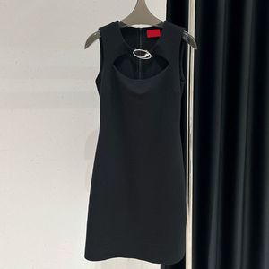 Vestido de punto sexi para mujer, vestidos sin mangas con diseño de busto hueco, vestido sexi ajustado de verano