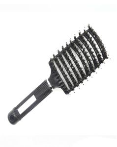 Femmes Hair Saldp Massage peigne Bristle Nylon Hair Brush Wet Curly Détangler Brosse de cheveux pour les outils de coiffure de coiffure Salon1610009