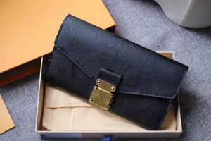 Cartera de diseñador de cuero para mujer, billetera larga para mujer, monedero largo con cremallera, tarjeteros para mujer, 4 colores con caja naranja, venta al por mayor, carteras para titulares de tarjetas lb300