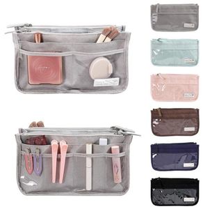 Organizador de maquillaje para mujer, bolsas de cosméticos de viaje de alta calidad, bolsas de aseo multifuncionales con cremallera transparente