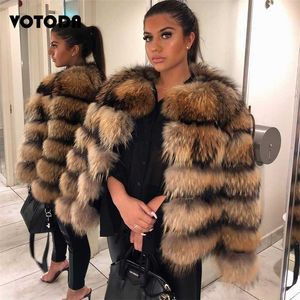 Mujeres Mink Abrigos Invierno Top Moda Faux Fur Coat Elegante Grueso Cálido Ropa exterior Mujer Fluffy Ry Fake Chaqueta Mujer S-4XL 211220