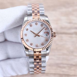 Montre orologio pour femme 28 / 31MM Or rose Acier inoxydable Automatique Mécanique Lumineux Étanche Lady Montres-bracelets vêtements de mode Montre de montres Bracelet cadeau