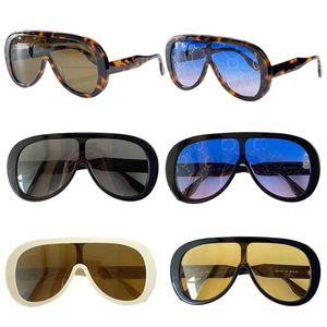 Gafas de sol con máscara de gran tamaño para mujer 1175S Patillas de acetato negro Marco negro Gafas de diseñador para mujer Gafas de sol estilo La mode Gafas protectoras UV400 Con estuche de terciopelo